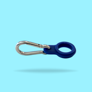 Silicone carrier with carabiner clip (Navy Blue)