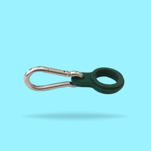 Silicone carrier with carabiner clip (Hunter Green)